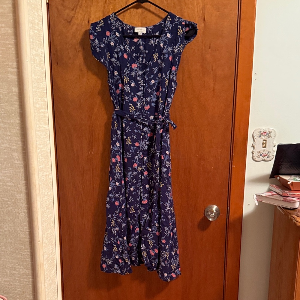 Lucky Brand Navy Floral Maxi Dress